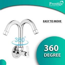 prestige SINK COCK (HEAVY DUTY) WITH ROTATING BRASS SPOUT KITCHEN SINK TAP [SINK TAPS] KITCHEN TAP Sink Tap Faucet image 4