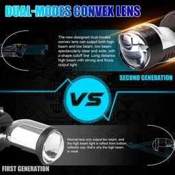 lovmoto H4 Mini Bi-LED Projector Dual Lens LED Headlight Bulb Hi-Low 120W Retrofit SG197 Car Fancy Lights image 2