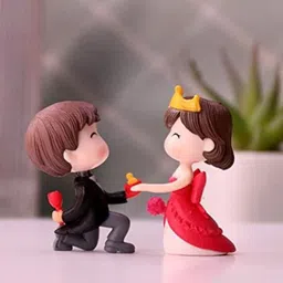 crafts for aesthetic Cute Romantic Couple Figurine Decorative Showpiece - 5.5 cm image 4
