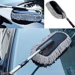 trucco trends Microfiber car cleaning duster & Sponge for cleaning Combo image 4