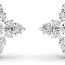 Sparkles Certified Lab Grown Diamond White Gold 14kt Stud Earring-picture-22