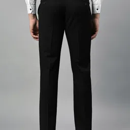 cantabil Men Regular Fit Black Cotton Blend Trousers image 2