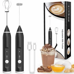 shopinnkart SK Electric Milk Frother 2 Attachments Personal Coffee Maker image 3