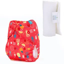 Adjustable Reusable Cloth Diaper Cover With 1 Wet Free Insert For Babies (Pineapple 3-36 Months)-image-68