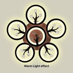 mnkd collection 3 in 1 Color Center Circle Light Ceiling LED Chandelier with Bluetooth Speaker Chandelier Ceiling Lamp image 4