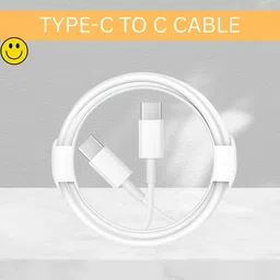 IMPLEXMART Lightning Cable 1 m Type C To Type C Charging Cable Compatible With Type C Mobile & Other DiviceP479 image 1