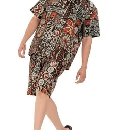 metronaut Men Night Suit Set White, Blue Printed-picture-14