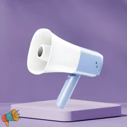 clairbell Handheld Megaphone with Siren, Microphone & Rechargeable for Outdoor EventsB374 Megaphone Portable Megaphone Siren Loudspeaker Function &Long Battery Backupd374 Outdoor PA System image 1