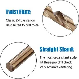 kshivi Drill Bit Set DB:022 Combo Of 13 Pcs Twisted HSS Drill Bit For Metal And 5 Pcs Wood Working Drill Bits For Wood (Pack Of 2) image 4