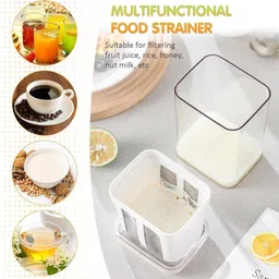shree enterpriise Yogurt Strainer 1100ml Multi Yogurt Maker Strainer with Fine Mesh Bag and Lid Yogurt Maker image 2