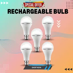 guggu Rechargeable Emergency Bulb 12W Inverter Rechargebale Emergency Bulb_Pack_5 D268 3 hrs Bulb Emergency Light-picture-15