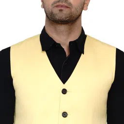 jihuzur Solid Men Waistcoat image 2