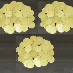 morel ROUND PLASTIC PLAIN TOKEN COIN FOR SHOP, GAMES, STORES, SCHOOL (300 COIN,GOLDEN)-picture-16