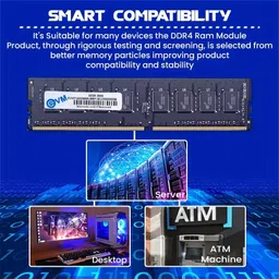 EVM Desktop RAM DDR4 16 GB PC DDR4 (16GB DDR4 Desktop RAM 2666MHz) image 3