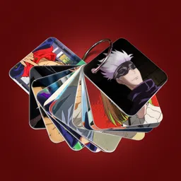 niki enterprises Jujutsu Kaisen Flash 1mm Thick Cards with Snap Key Ring (Set of 12 Cards 24 Photos Front Back) Fine Art Print-picture-16