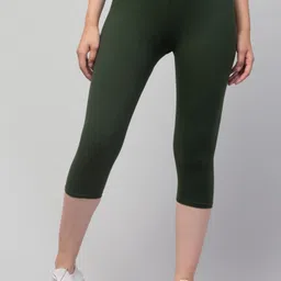 attirezone Cotton Lyvra Capri Women Green Capri-picture-10