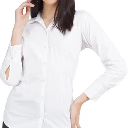 yellow pine Women Regular Fit Solid Curved Collar Casual Shirt-picture-10