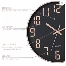 timove Analog 30 cm X 30 cm Wall Clock image 2