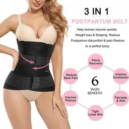 justifit 3 in 1 Postpartum Support Recovery Belly Wrap & Abdomen Support Slimming Belt Abdominal Belt image 4
