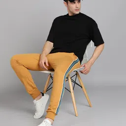 alan jones Men Solid Brown Track Pants image 5