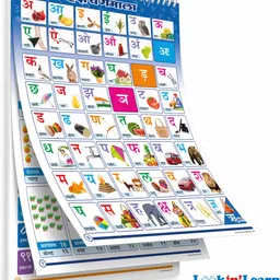 aryanseduworld Hindi English Educational Charts, Laminated Calendar Wall Chart for Kids, 20 Subjects with Hindi and English Language Alphabet, Varnamala, Animals, Fruits, Shapes, Solar System, Good Habits. Size 14 X 19 (Front & Back 10 pages). Paper Print-picture-20