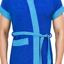 kuberdisha Blue Ferozi Free Size Bath Robe image 4