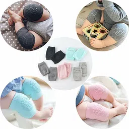 homyki Baby Knee Pads for Crawling Babies, Anti Slip Elbow & Knee Guard for Toddler Multicolor Baby Knee Pads image 4