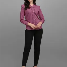 kinjo Casual Regular Sleeves Solid Women Pink Top-picture-28