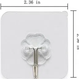 wait2shop 10 Pcs Self Adhesive Wall Hooks, Heavy Duty Sticky Hooks for Hanging 10KG (Max) Hook 10 image 3