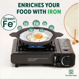 the indus valley Pre-Seasoned Cast Iron Appam Pan - 8.7inch Appachatty 0 L capacity 22 cm diameter image 5