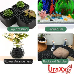 uraxx Natural Decorative River Rocks for Aquarium, Garden, Fish Tank, Vase Filler | Polished Oval Rock Pebbles image 4