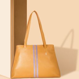 Baggit Women Yellow Stripe Detailed Structured Shoulder Bag-picture-11