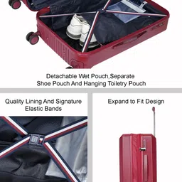 Tommy Hilfiger Arbor Textured Hard-Sided Medium Trolley Bag image 4