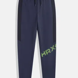 HRX by Hrithik Roshan Boys Navy Blue Cotton Regular Fit Joggers-picture-34