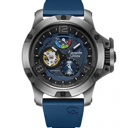 Alexandre Christie Men Blue Printed Dial & Blue Straps Analogue Automatic Motion Powered Watch 6295MPRTPBU-picture-12