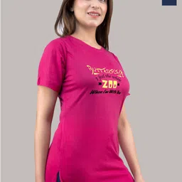 URBE-URBAN EVOLUTION Women Pack Of 2 Typography Printed Longline Cotton T-shirts-picture-11