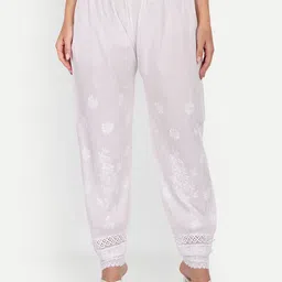 Indiankala4u Women Chikankari Embroidered Pure Cotton Straight-Fit Salwar-picture-20