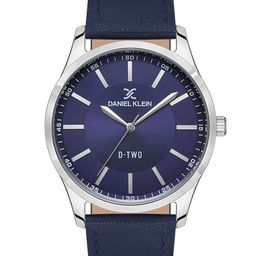 Daniel Klein D-Two Men Blue Dial & Blue Leather Straps Analogue Watch DK.1.13310-5_OR-picture-5
