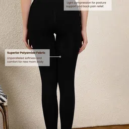 House Of Zelena Printed Ankle Length Jacquard Maternity Leggings image 3