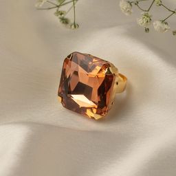 Zaveri Pearls Gold-Plated Bling Contemporary Adjustable Finger Ring-picture-49