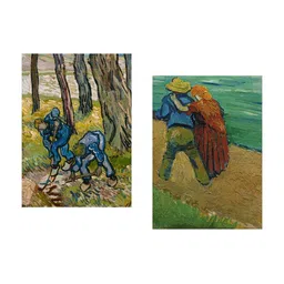 Adventures India Green & Red 2 Piece Wooden Wall Painting image 1