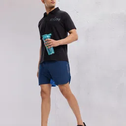 HRX by Hrithik Roshan Typography Printed Polo Collar Running T-shirt image 5