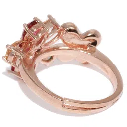 Sukkhi Women Multicoloured Gold-Plated Stone Studded Ring image 2