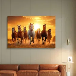 7 Running Horses Canvas Painting-image-37