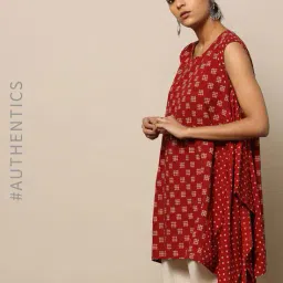 swadesh Ajrak Handblock Print Cotton Top image 1