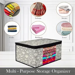 Kuber Industries Black & Grey 6 Pieces Printed Storage Bag Organiser image 5