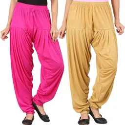 wellfitlook Solid Cotton Viscose Blend Women Harem Pants-picture-17