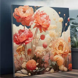 random Multicolor Landscape Abstract Wall Painting image 2