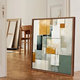 art street 23 Inches Abstract Canvas Framed Wall Art Printed Pinting image 1