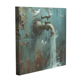 random Multicolor Landscape Abstract Wall Painting image 5